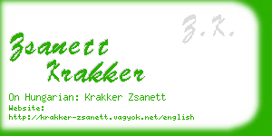 zsanett krakker business card